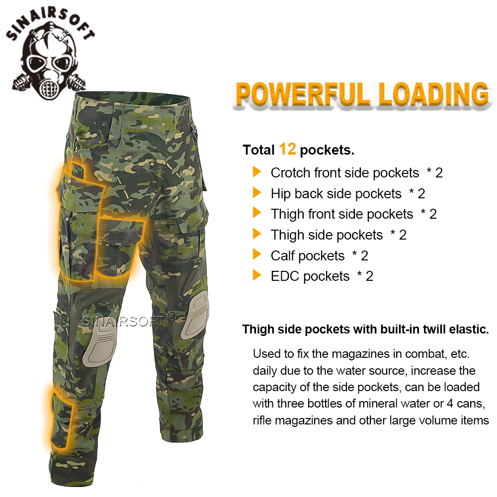 G3 Hunting Clothes Training GEN3 T Shirts Pants Tactical Camouflagecamo Frog Suit Multi-camo Hiking Rip-stop CS Clothes