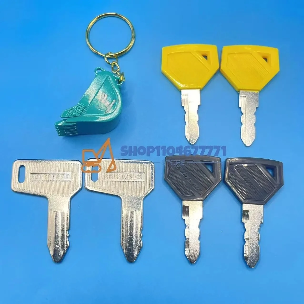 Ignition Key for YM 2PCS 301 52160 Excavator Grader Dozer with Bottle Opener Keychain Digging Bucket Key Chain New
