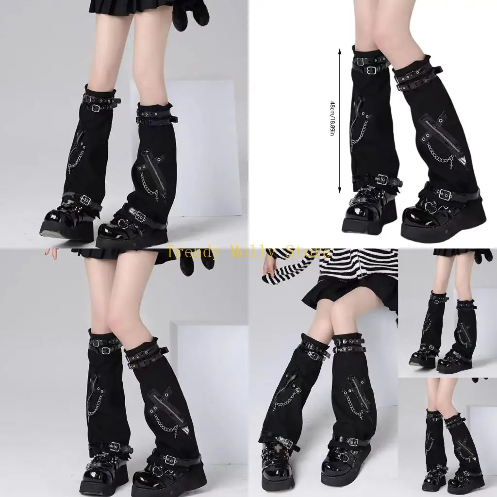 n5kb-gothic-leg-warmer-women-eyelet-long-leg-warmer-with-metal-chain-for-girls