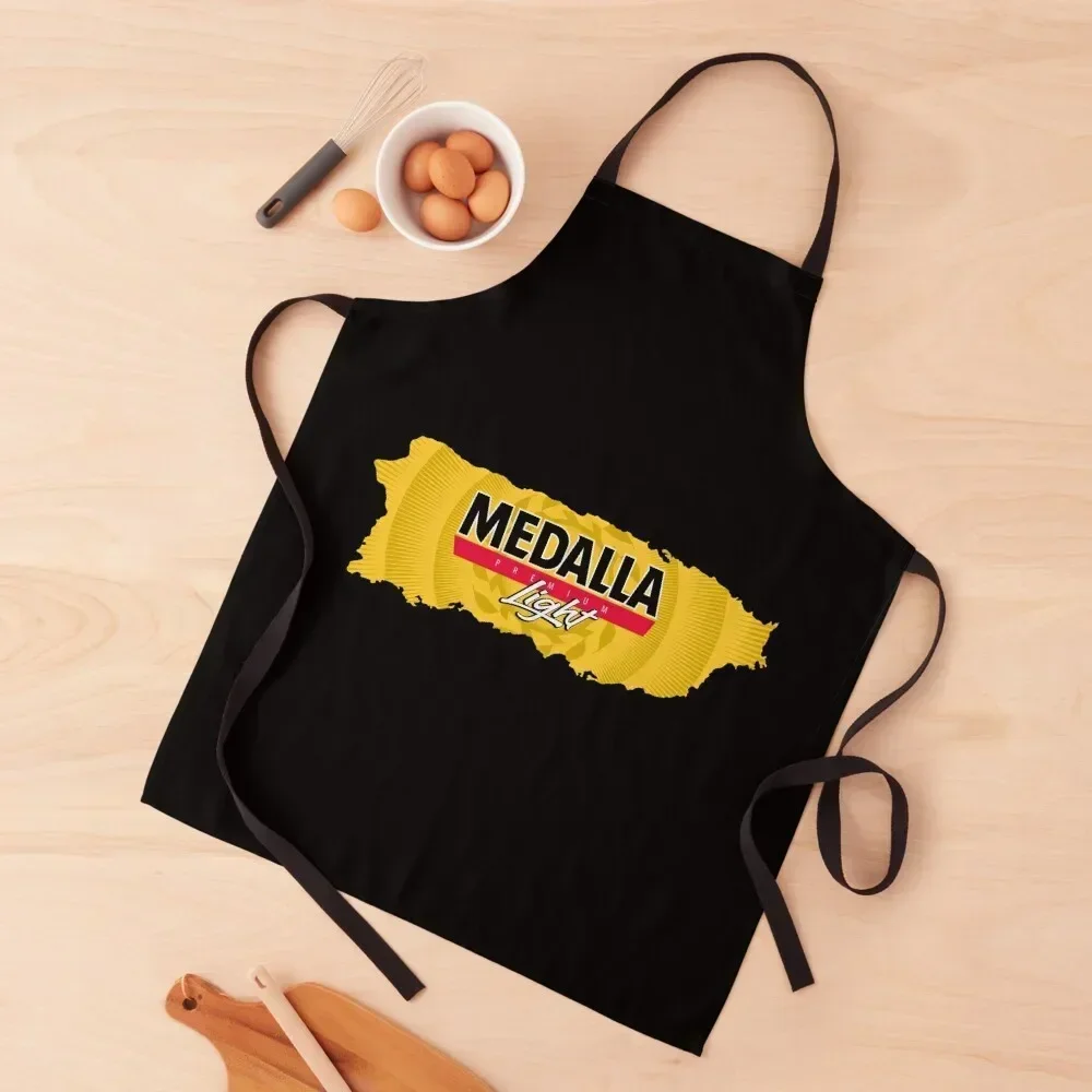 

Medalla Light Puerto Rico Apron Waterproof Kitchen Handle For Women Apron