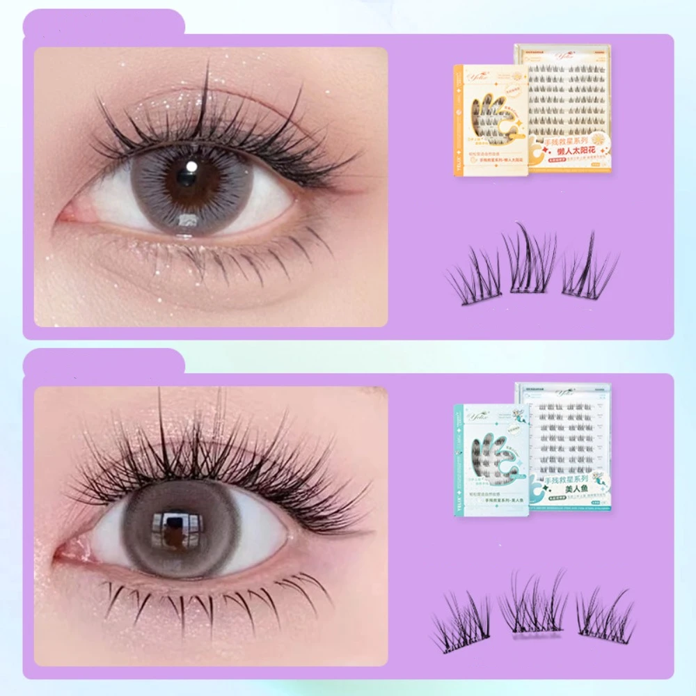 Natürliche selbstklebende falsche Wimpern, Wimpernverlängerung, tägliches Make-up, KEINE Kleberwimpern, kleberfreie Katzenaugenwimpern