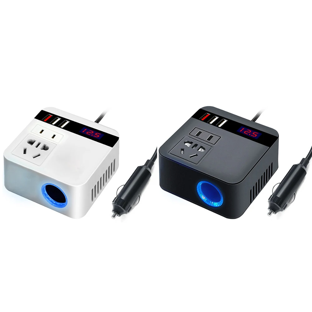 1pc Car Inverter With LED Display Fast Charging 120W Peak DC12V/24V To 110V/220V LED Display Power Inverter Adapter Tools