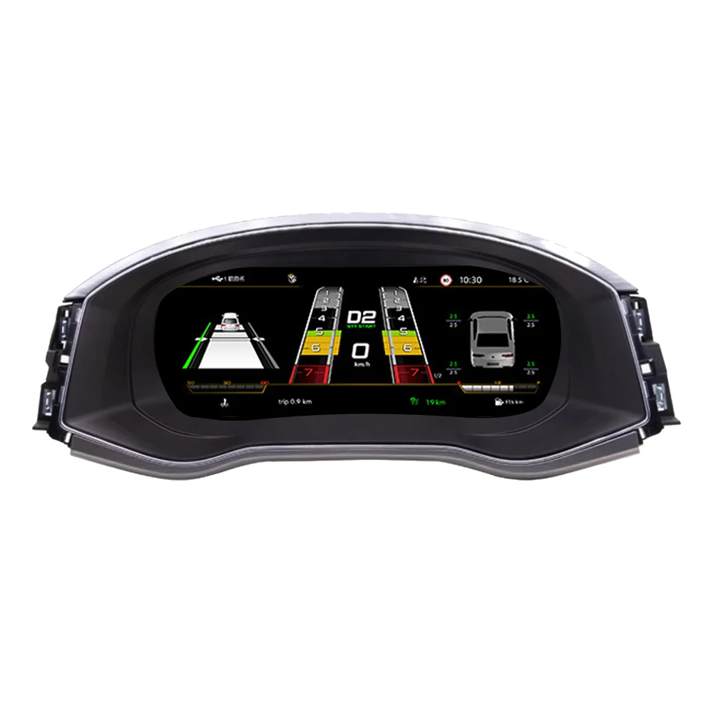 Upgraded versionLinux System 10.25 Inch Car Lcd Instrument Cluster Digital Speedometers Dashboard for   VW Passat Panel