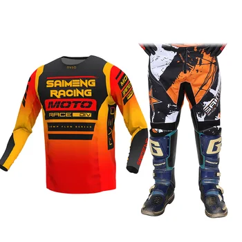 Kids motocross gear set dirt bike racing suit boys girls downhill jersey pants kits youth children motorcycle off-road mx atv