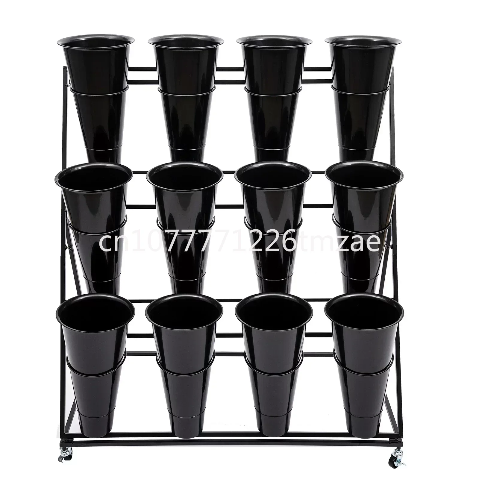 Modern Plant Stand W/12 * New Flower Bucket, Three-Layer Outdoor Indoor Flower Stand