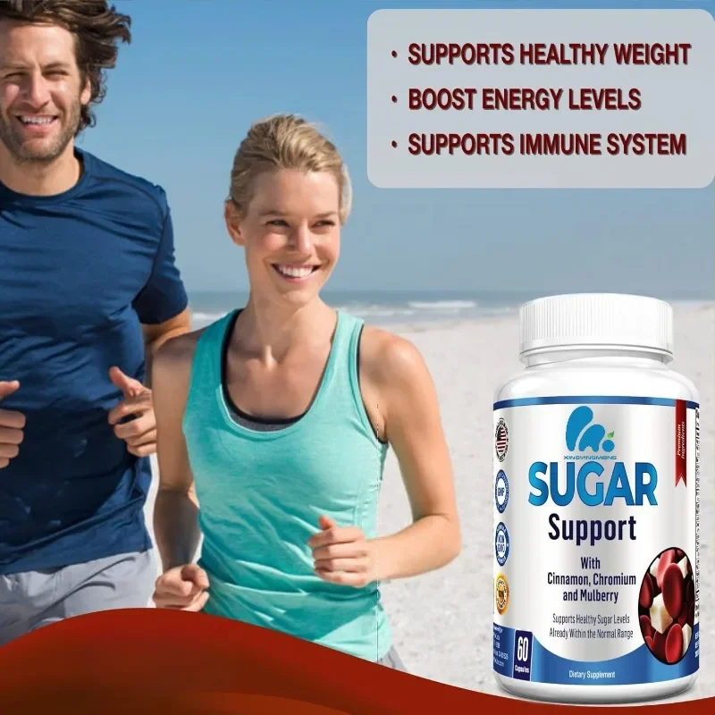 ملحق داعم يحتوي على القرفة والكروم وحمض الدهون -20 عشبة وفيتامينات - غير جراثيم، 60 كبسولة #2