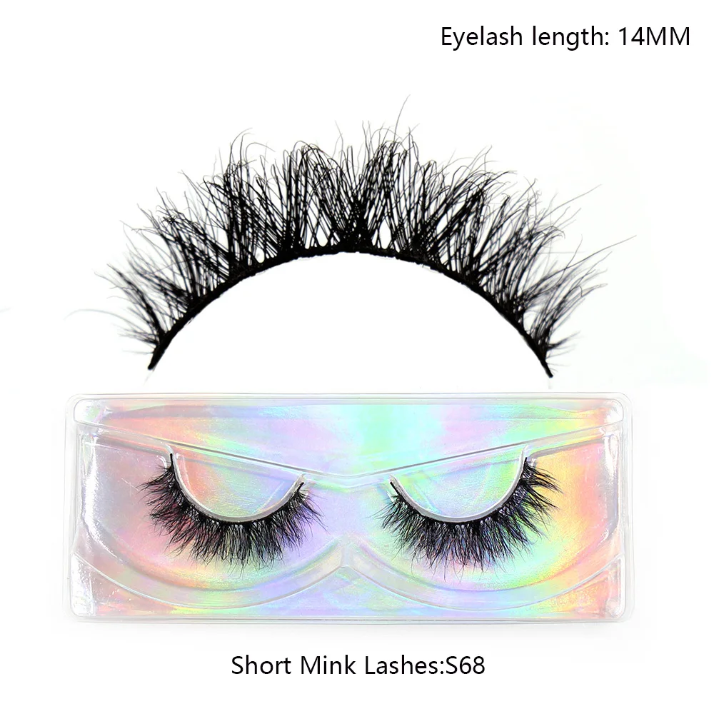 LEHUAMAO Maquiagem Korte Natuurlijke Nertsen Wimpers Pluizige Piekerige Wimpers Volume 12mm-15mm Valse Wimpers Wimper Extensio make-up