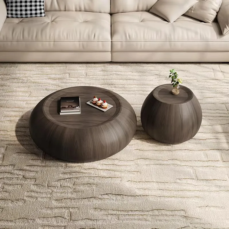 

Modern simple wooden coffee pebble living room fashion home decoration table function multi-piece table