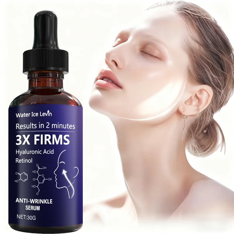 

Anti-Wrinkle Serum: 2-Minute 3X Firming, Hyaluronic Acid/Retinol/Collagen, Hydrates & Softens Skin for Confidence
