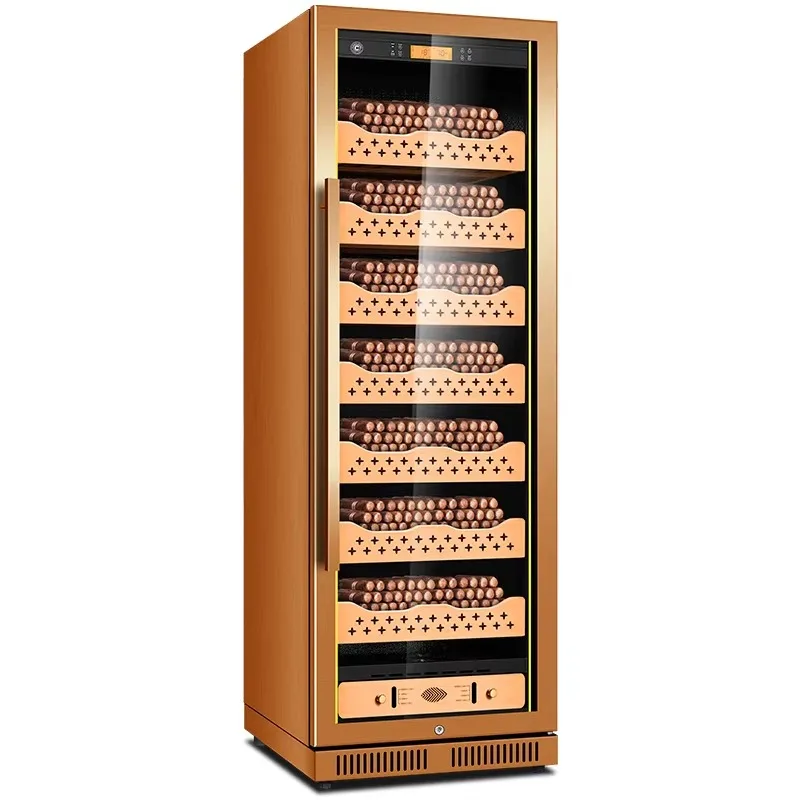 

188CB1 CIGARLOONG Хьюмидор с постоянной температурой и влажностью, интеллектуальный шкаф для сигар из бука из нержавеющей стали