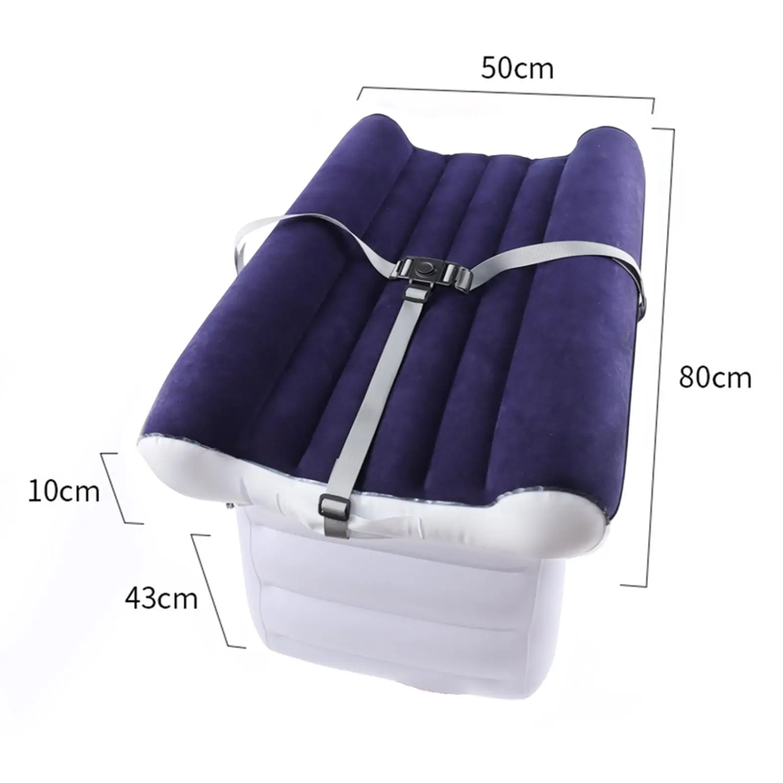 Travel Bed for Kids Inflatable Airplane Bed with Air Pump with High Sides Portable Car Back Seat Bed with Storage Bag with Belt
