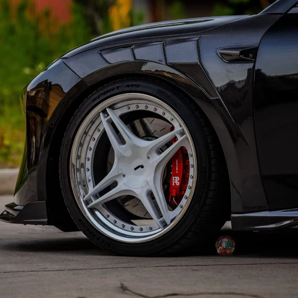 Custom 2 Piece Forged Wheels 6061 T6 19 20 Inch White Step Lip Rims for