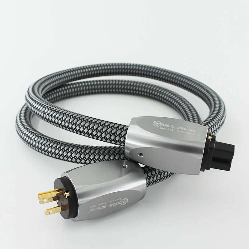 

Krell hifi power cable US / EU plug pure copper gold plated 7n OFC conductor