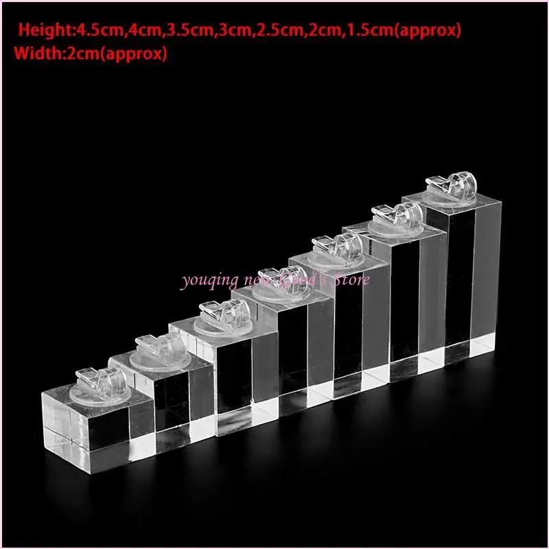 

57QA 7Pieces Square Jewelry Holder Ring for DIY Craft Tradeshows Showcases