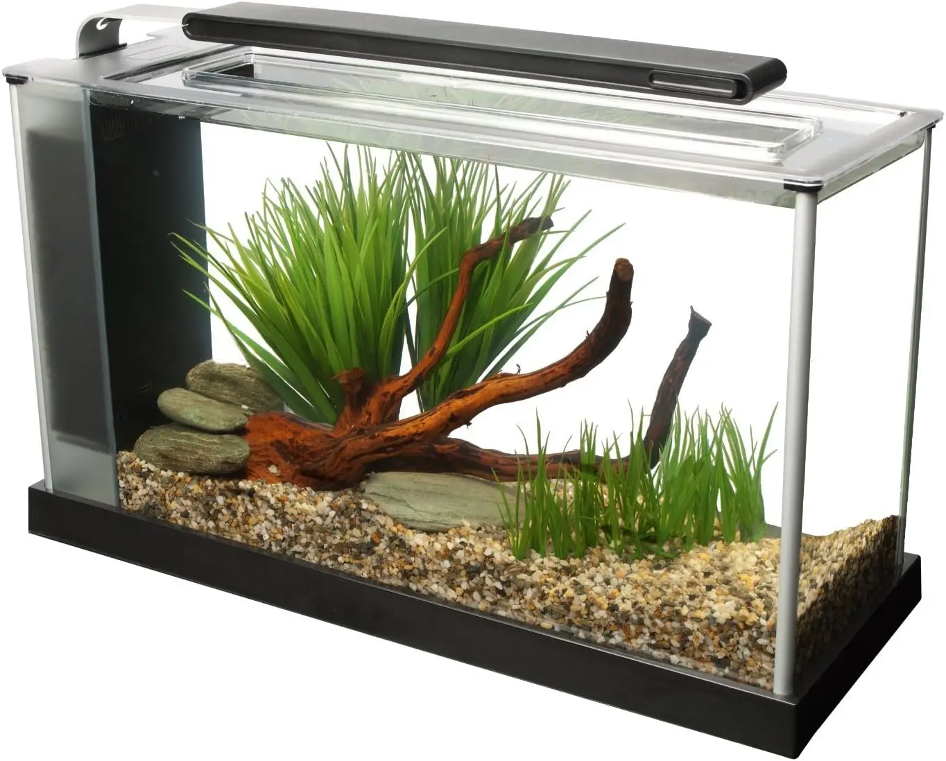 Aquarium Kit, Aquarium with LED Lighting and 3-Stage Filtration System, 5-Gallon