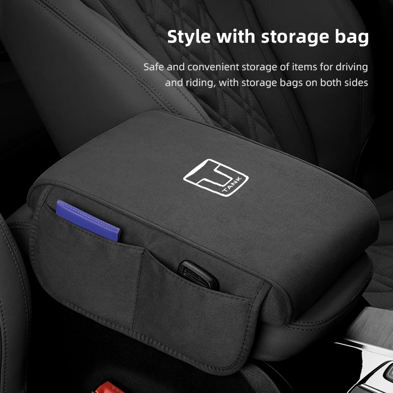 

Suede Car Interior Armrest Box Mat Center Console Accessories For Great Wall TANK 300 500 700 400 WEY VV5 VV6 VV7 07