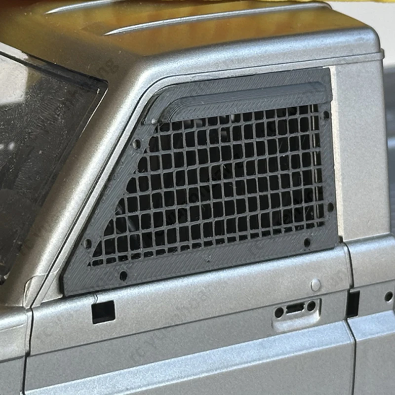 1 par para mn82 rc modelo de carro de escalada escala 1/12 janela quadro protetor chuva guarda 3d impresso simulação capa peças modificadas