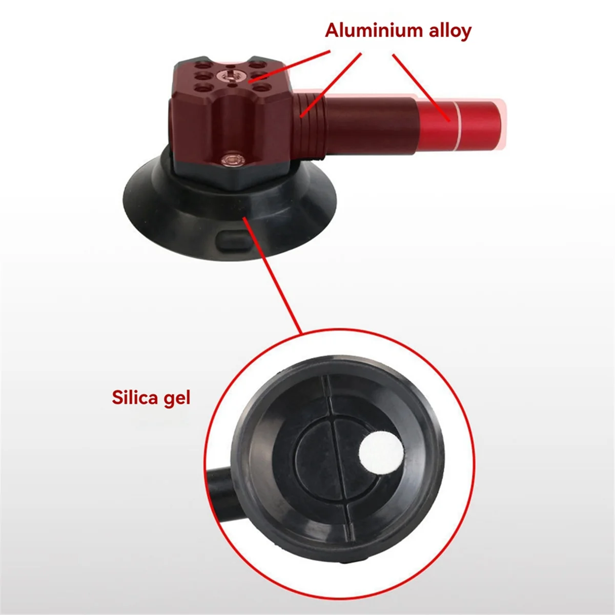 SMIEA 3 Inch Car Photography Suction Cup First-Person Perspective Car Mount Suitable for Gopro Accessories Black