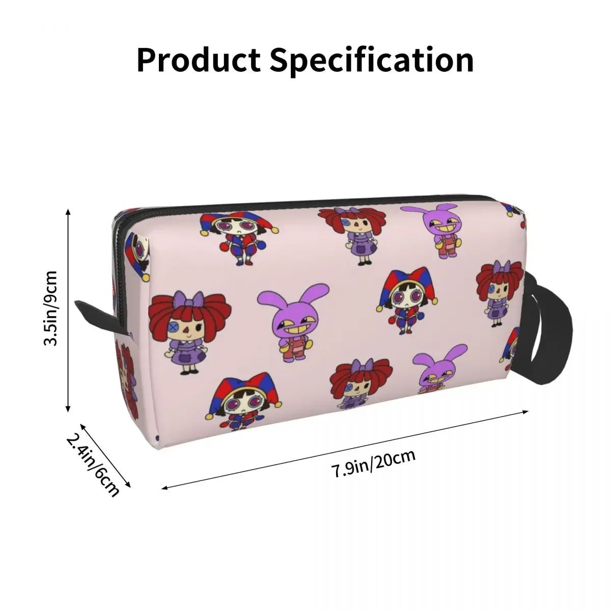 Pomni Ragatha And Jax Cosmetic Bag Women Makeup Bags The Amazing Digital Circus Water Resistant Toiletry Bag Organizer Pouch image 6