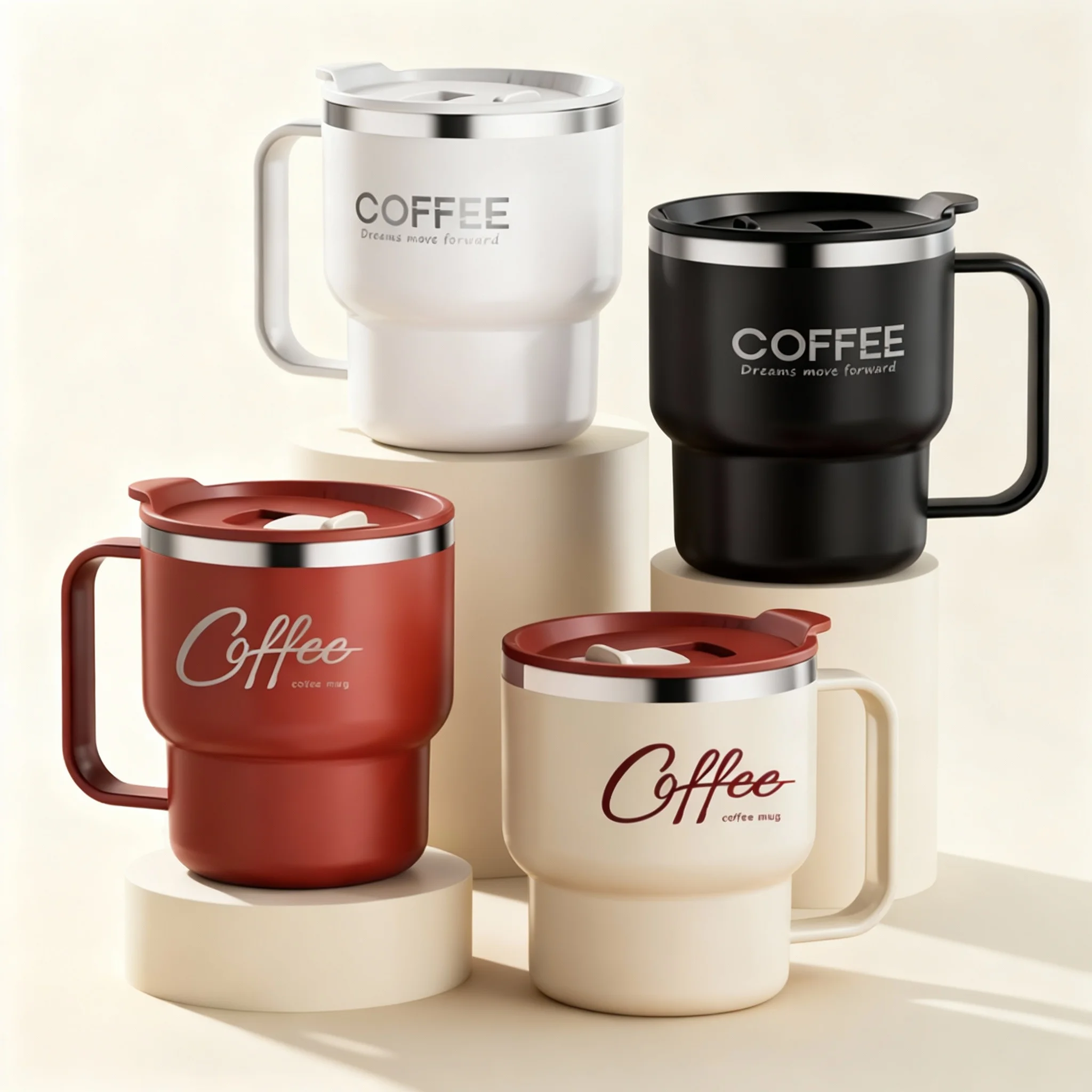 

400ML 304 Stainless Steel Double Layer Insulated Coffee Mug Sealed Cold And Hot Drinking Cup Portable Milk Coffee Cup Drinkware