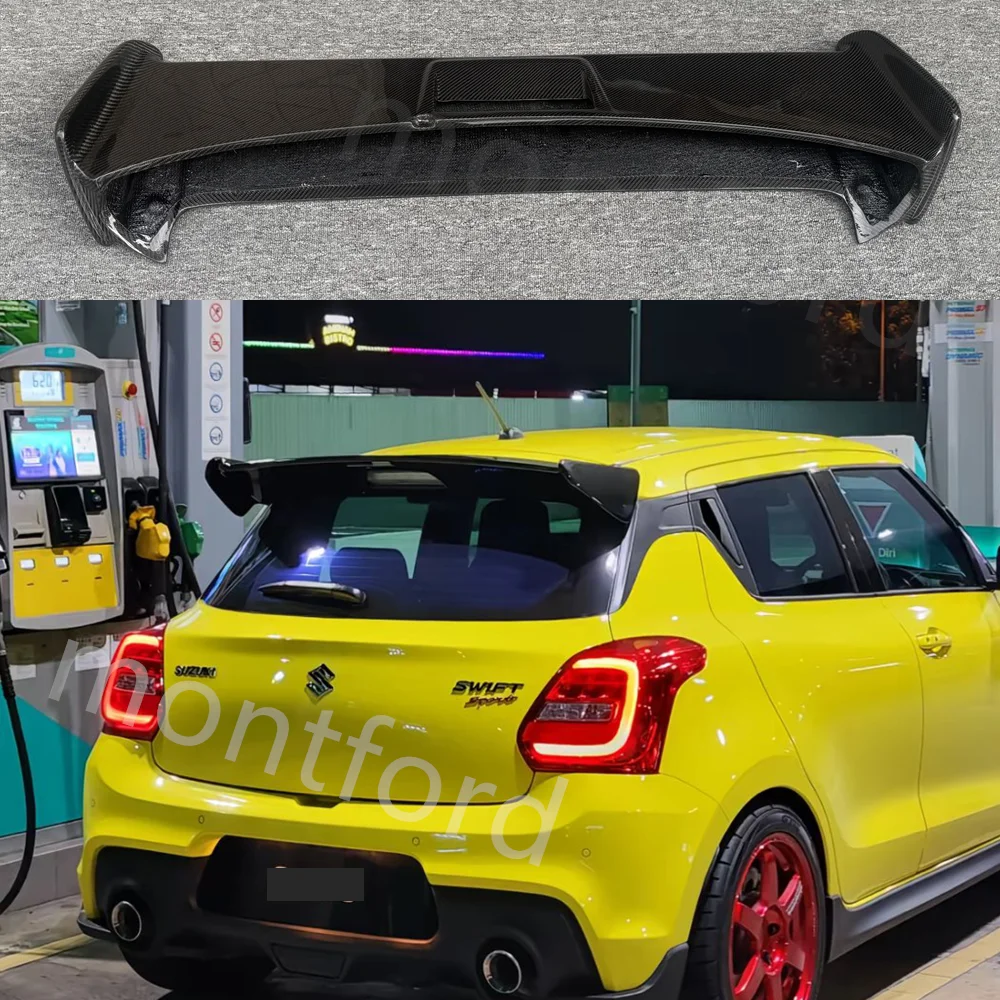 Lackierter schwarzer D-Heckspoiler passend für Suzuki Swift Hatchback RS/Sport ZC33S 2018-2024