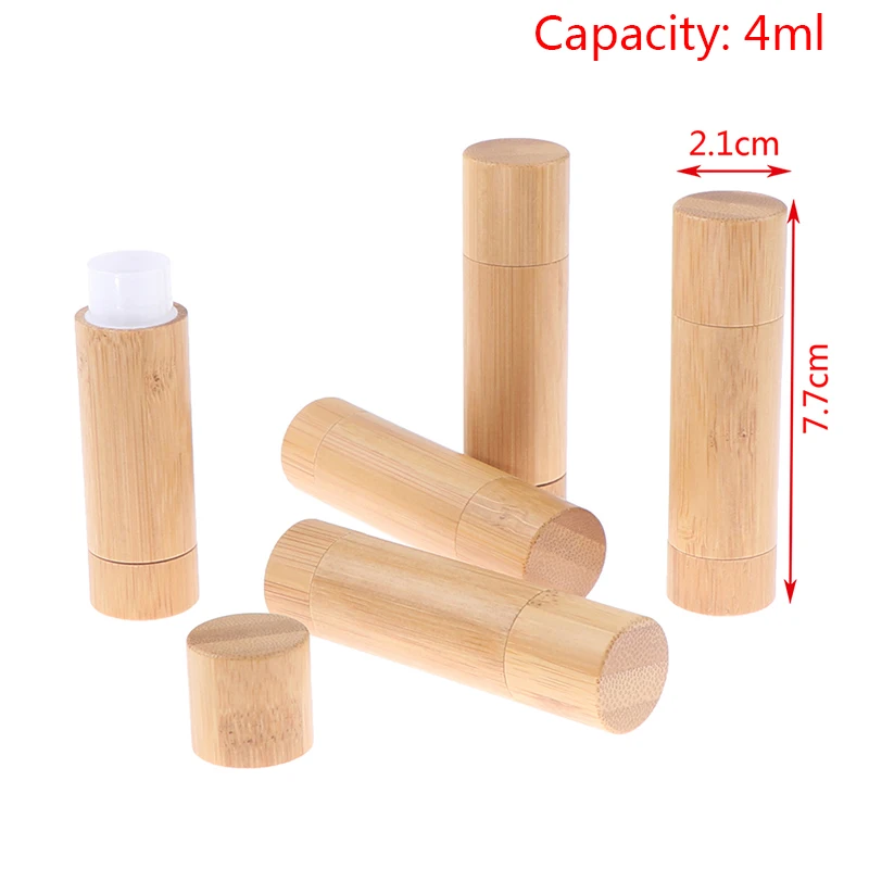 4 ml leerer natrlicher Bambus DIY Lippenstift Lippenbalsam Lippentube  Kosmetikbehlter Leere Lipglosstube - AliExpress 66