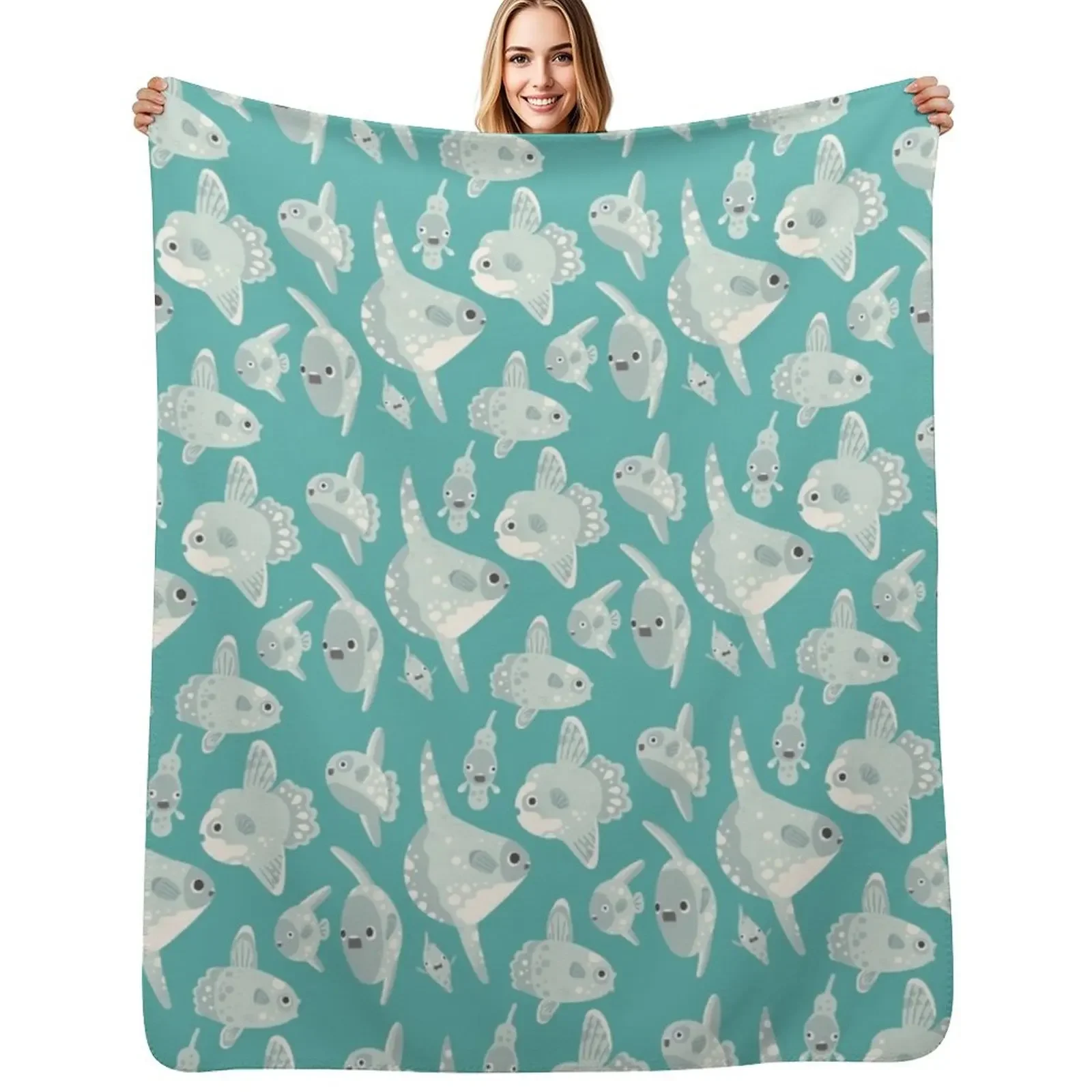 

Mola Mola Throw Blanket funny gift for winter christmas gifts Blanket