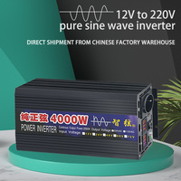 Pure Sine Wave Inverter Peak Power 4000W DC 12V 24V to AC 220V Voltage 50/60HZ Power Supply Solar Car Inverter