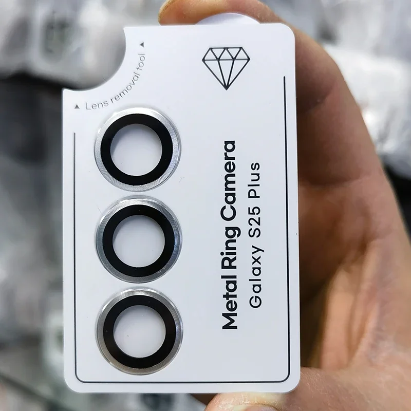 عدسة كاميرا شفافة عالية الوضوح بإطار معدني من الزجاج المقسى لهاتف سامسونج جالاكسي S25 Ultra S25 EDGE Plus S24 S25FE A55 A15 #3