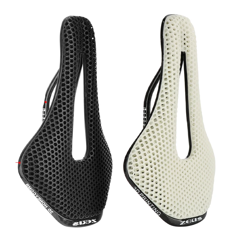 ZEIUS Carbon Fiber Bicycle 3D Printed Cushion Ultra Light Hollow Comfort Road Bike MTB Honeycomb Cushion