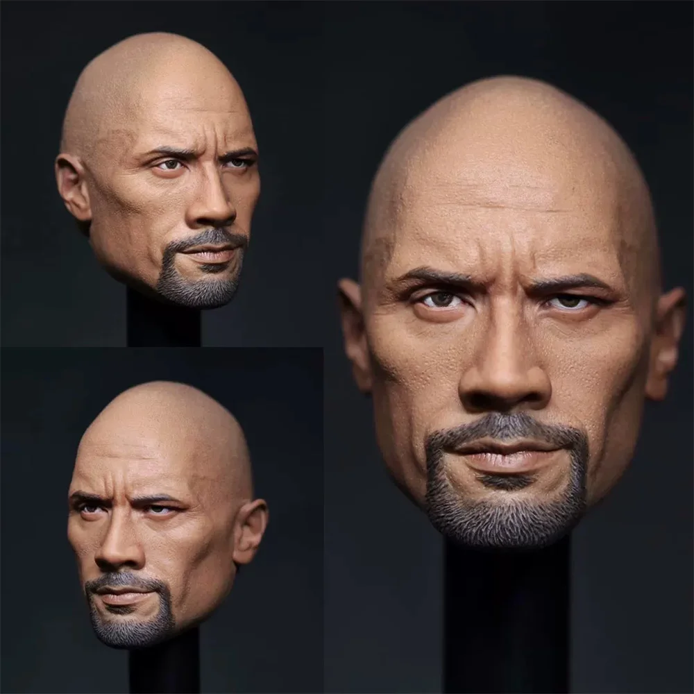 

1/6 Dwayne Johnson Head Sculpt Blad Male Soldier Head Carving Delicate Painted Actor StarModel Fit 12'' Action Figure Body