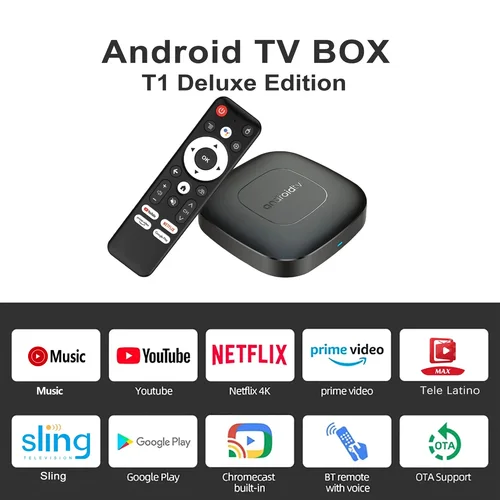 Android13 Smart Home Theater TV Box AllwinnerH313 Asistente de Google Netflix Streaming Bluetooth reproductor multimedia 2G16G 2,4G5G Wifi T1