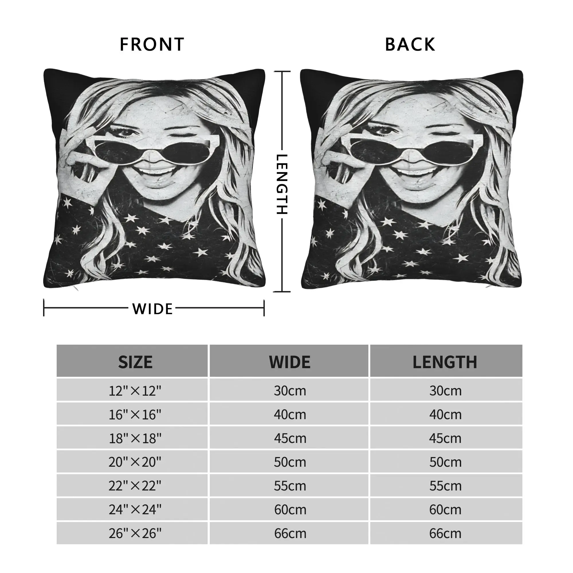 Hilary Duff Lucky Me Tour Pillow Case  Fashion Pillow Cover Comfy Pillowcases For Wedding Party Home Decor