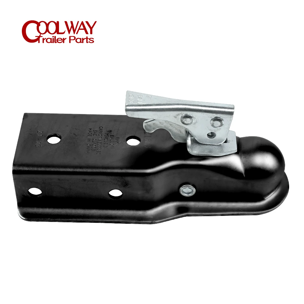 Black Straight Tongue Trailer Coupler For 2