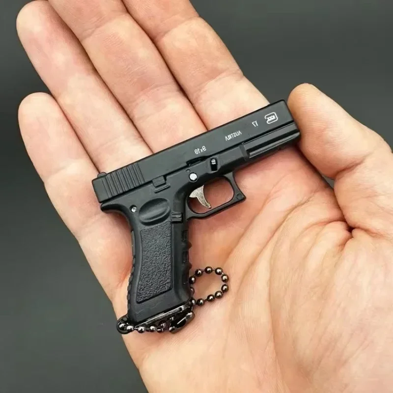 1:3 G17  Mini Keychain Ornament Pendant Key Chain Tiny Key Rings Collection Birthday Party Gift for Car Bag Men Army Fans