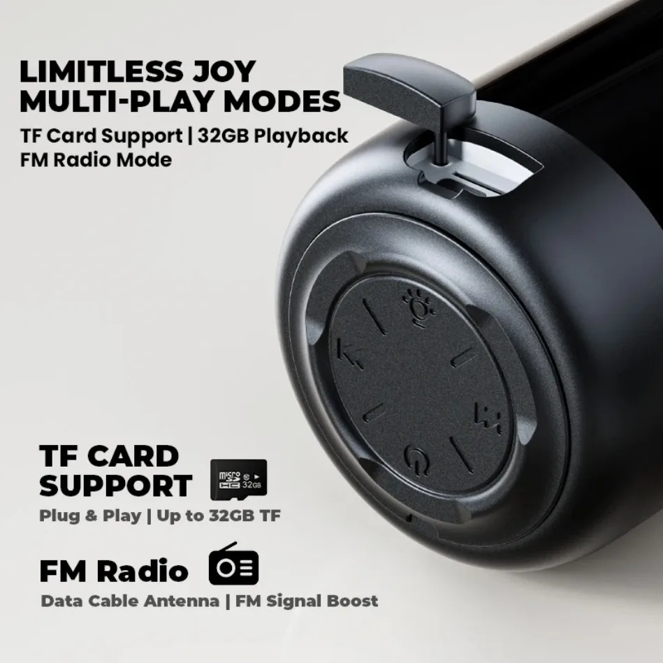 Desktop Bluetooth 5.3 Speaker Magnetic Phone Holder For Magsafe iPhone & RGB Rhythmic Lamp & Radio 3D Stereoscopic Sound Mount