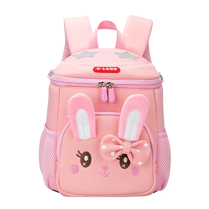 

New Rabbit Kid's Backpack Ultra-light Spine Protection Load Reduction Kindergarten Schoolbag Primary School Cartoon Cute Bags