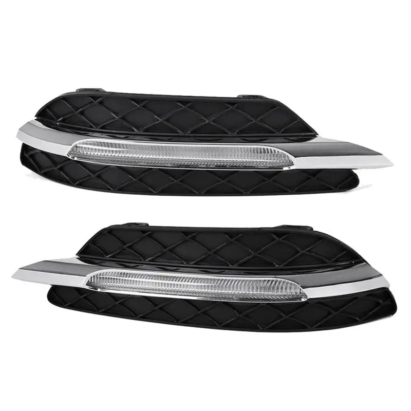 

Pair LED DRL Daytime Running Lights Fog Light Lamp Fit For Mercedes Benz C-Class W204 C250 C300 11-13