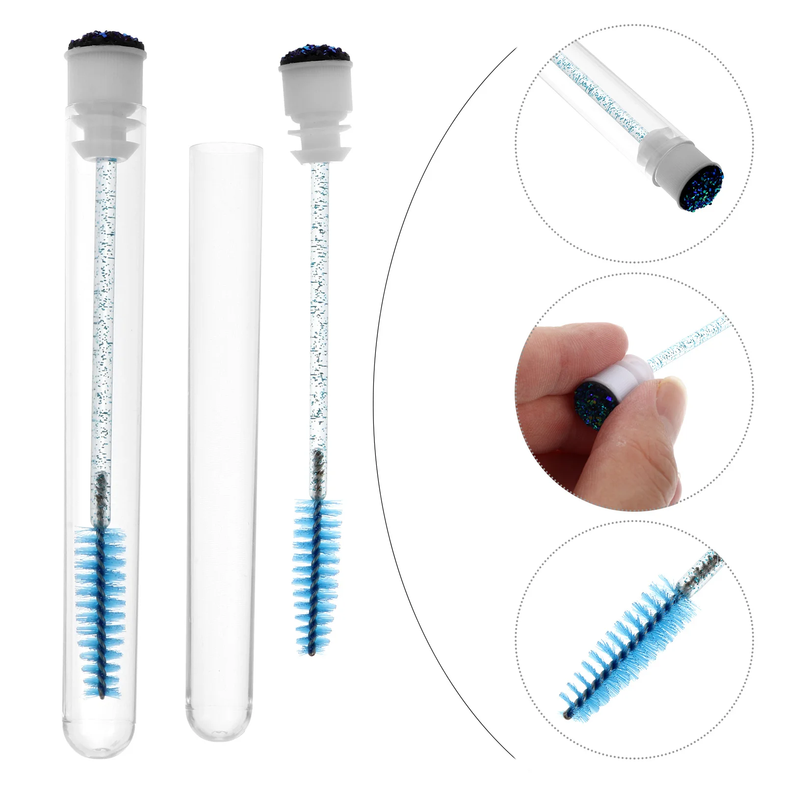 10Pcs Eyelash Comb Brush Set Unique Shape Easy Grip Comfortable Handle Suitable for Eyelash Extensions Mascara Applicator Makeup