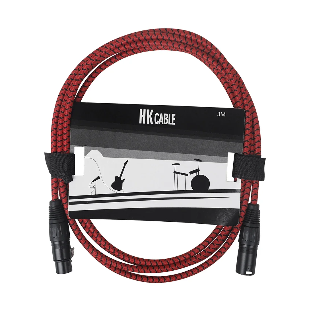 Cavo audio per microfono 3M Adattatore XLR Cavo intrecciato con cancellazione del rumore a scatto in metallo per accessori per basso elettrico per chitarra acustica