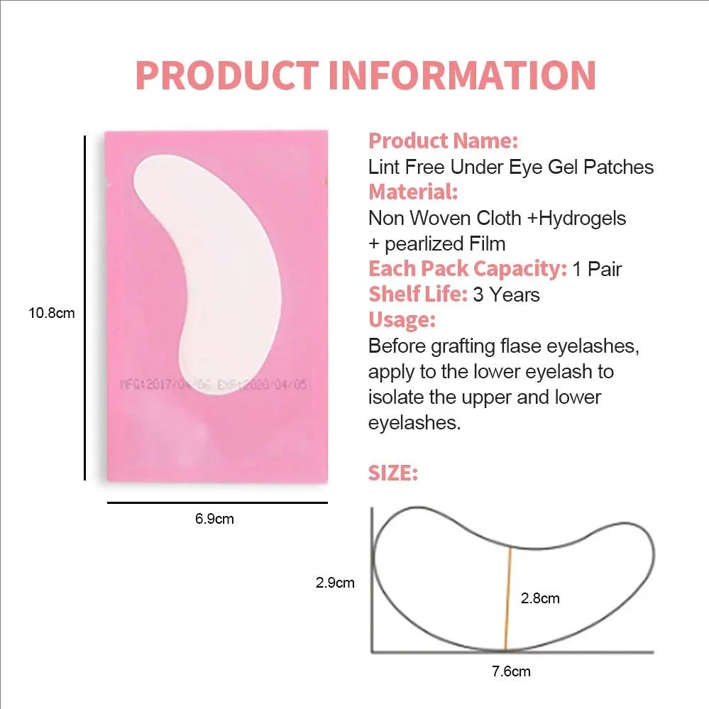MJ 50Pairs Eyelash Pad Gel Patch Grafting Eyelashes Under Eye Patches For Eyelash Extension Paper Sticker Application Make Up