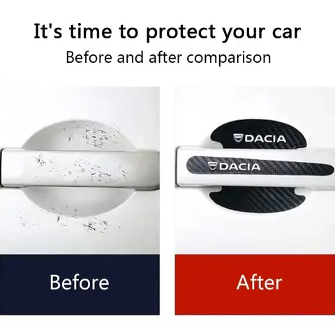 कार एक्सटीरियर ऑटो डोर हैंडल प्रोटेक्शन स्टिकर डीकल्स DACIA Logan Duster Spring Sandero Jogger Lodgy Bigster DokkerA के लिए 12 best sales डेसिया डस्टर 3 - №8