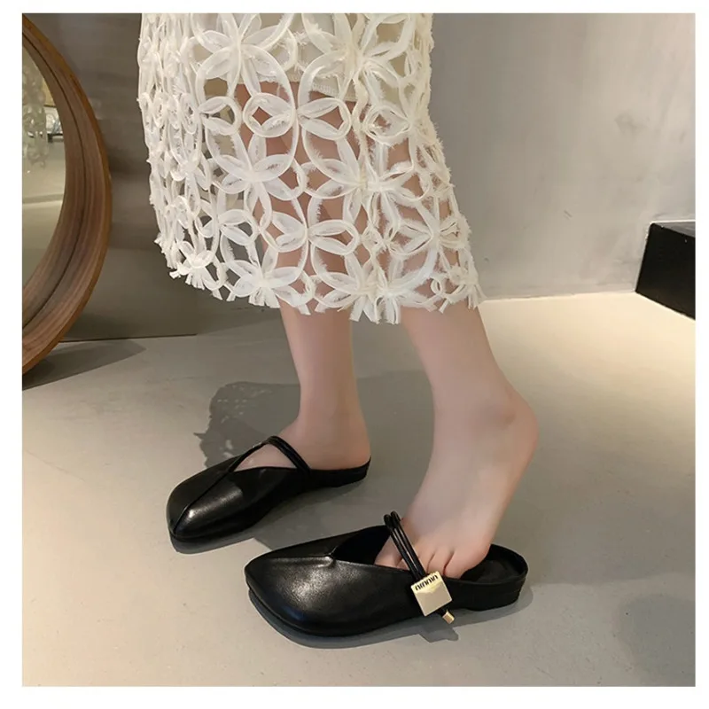 Slippers Wearing Comfortable Women Sandals Soft Soled Mueller Shoes Without A Heel and Half Support for Concise Exquisite Chic 