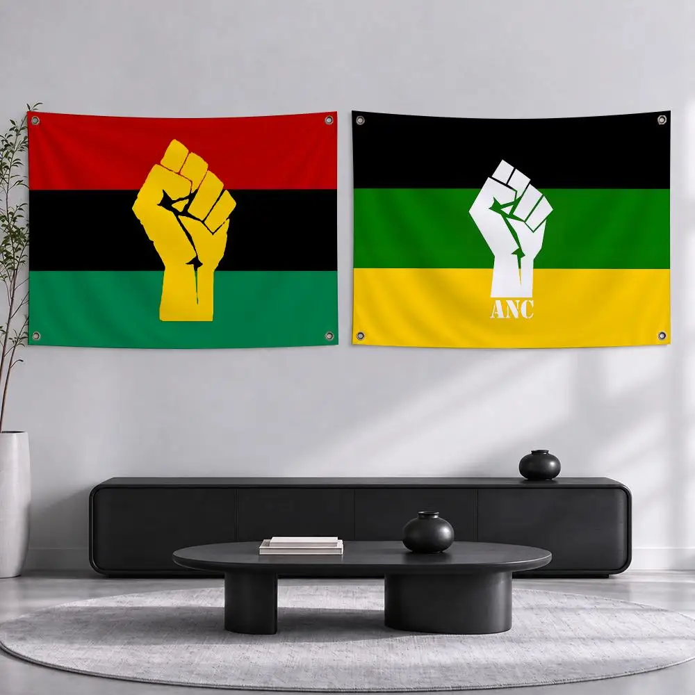 UNIA Pan African Liberation Flags Decorative Flag Banner Wall Hanging, Indoor Outdoor Wall Decor for Yard Garden Patio Porch