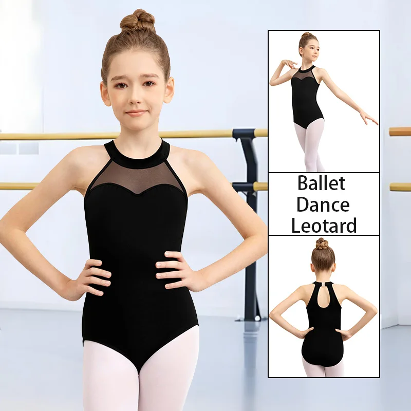 الفتيات النايلون الرسن أكمام الباليه ملابس رقص الجمباز لفتاة الجمباز الرقص تانك القمم مع بطانة ناعمة كاب كم Dancewear