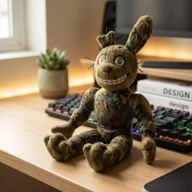 Five Nights at Freddys Plush Toy Package 5pcs M.X.E.S. Entity Ruined Bonnie The Mimic Mask Bot Ruined Eclipse Ennard for Fans