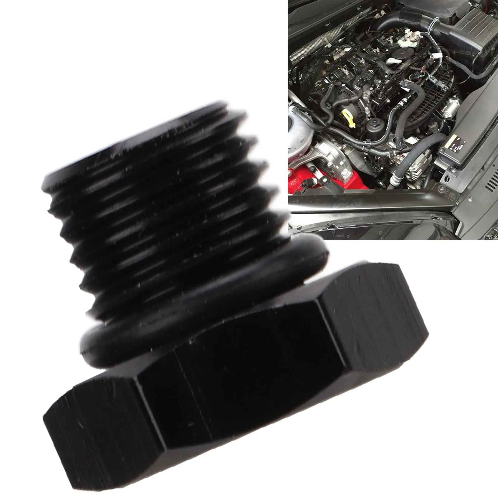 

Block Off Adapter Block Off Block Off Plug Block Off Plug Fitting Adapter Male Hex Steel 4000PSI Black for Vehicle