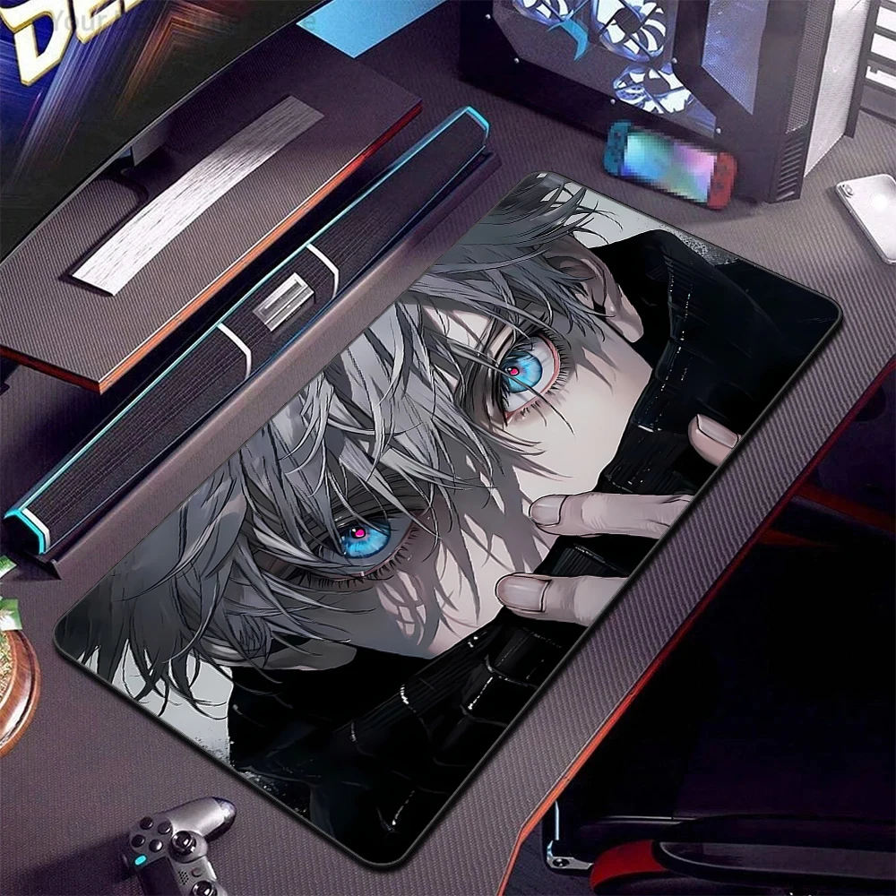 Alfombrilla de Ratón Grande para Juegos Anime Cool Boy, Alfombrilla de Escritorio Extendida con Base de Goma Antideslizante, Superficie Lisa para Teclado para Gamers