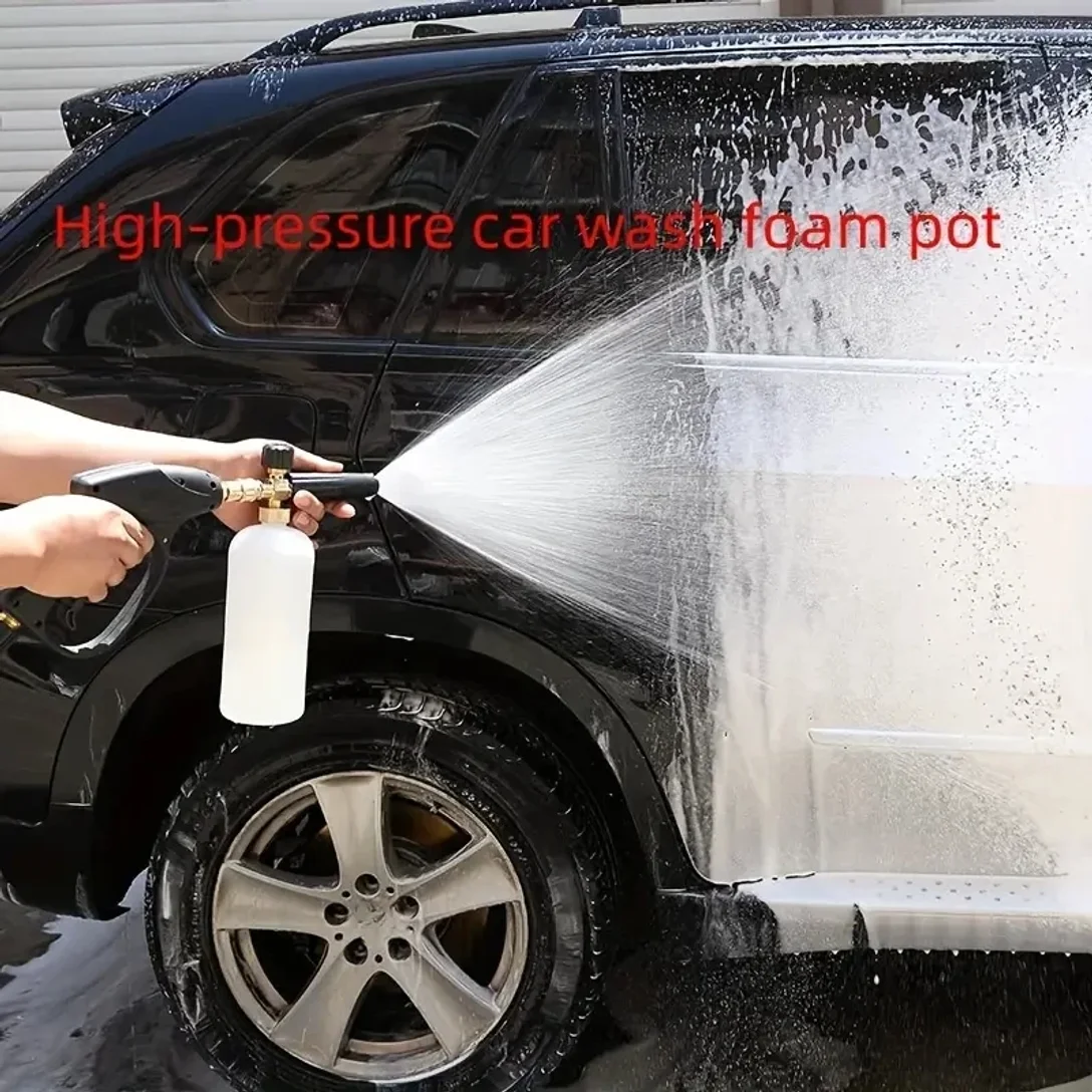

Foam Cannon, Heavy-duty Vehicle Foam Shock Wave Wide-neck Adjustable Snow Foam Gun And Thick Foam, With 1/4 Inch Quick Conne