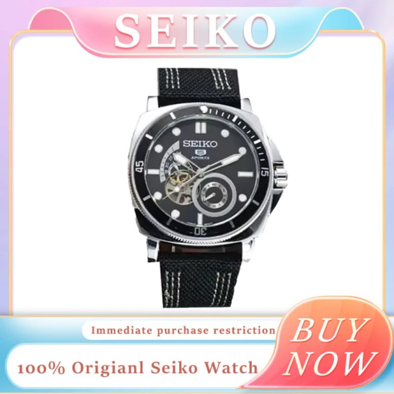 New Original SEIKO 5 Mechanical Watch  Automatic Watch Men\'s Canvas with Luminous Men\'s Watch Luxury Fashion  Ladies Watches